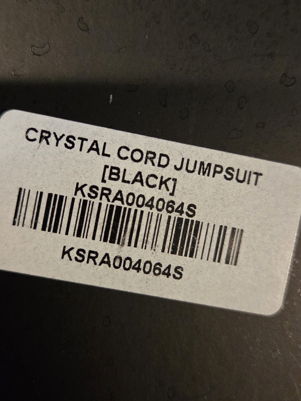 Killstar Black Flared Crystal Cord Jumpsuit - Picture 5 of 7